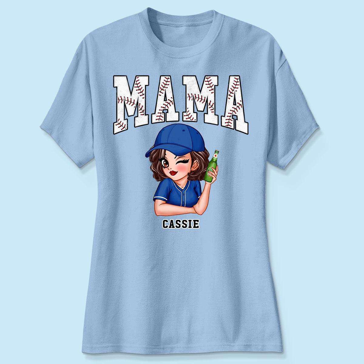 Baseball Softball Mama Personalized Shirt, Gift for Baseball Mom