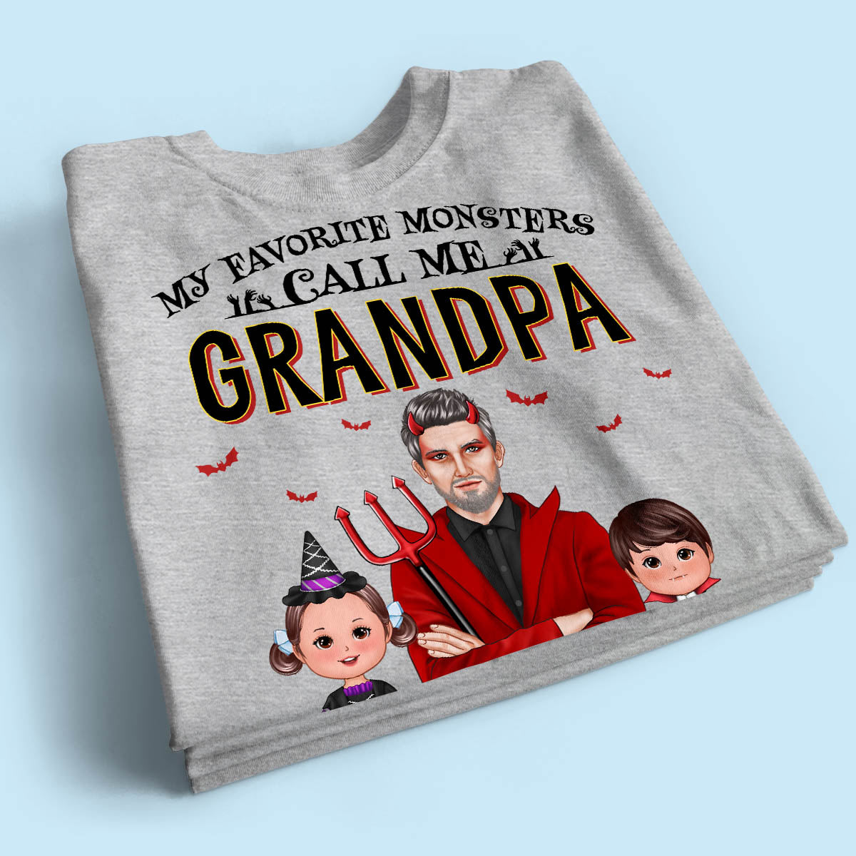 Halloween Favorite Monsters Call Me Dad Grandpa Personalized Shirt