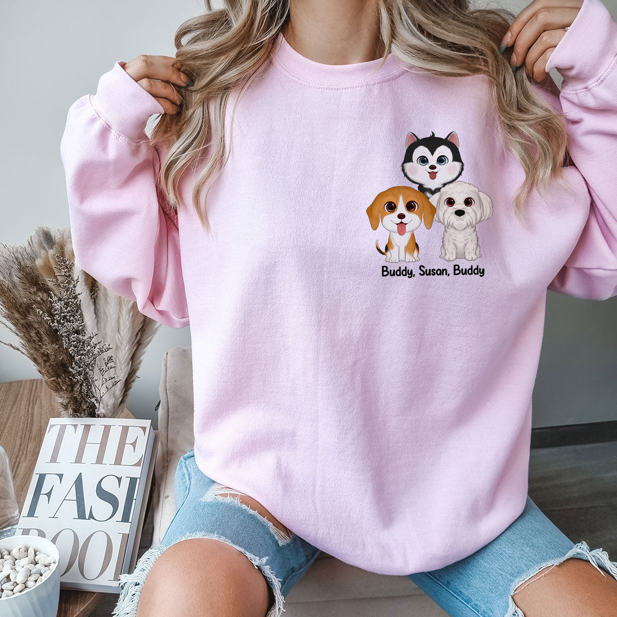 In My Dog Mom Era Cute Dogs Personalized Double Sided Sweatshirt