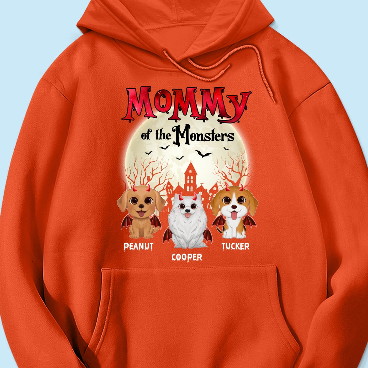 Mommy Of The Monsters Halloween Watercolor Cute Dogs Cats - Personalized Shirt