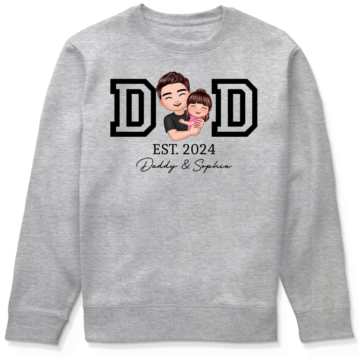 Dad Hugging Kid Est Year Personalized Shirt