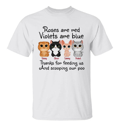 Thanks For Feeding Us Watercolor Cute Cats Personalized Shirt