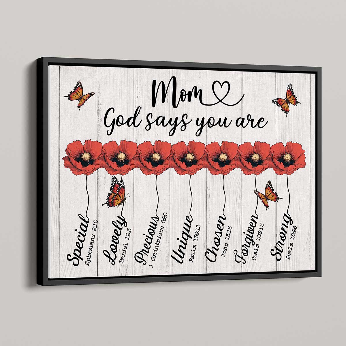 God Says You Are Gift For Mom Grandma Personalized Horizontal Poster
