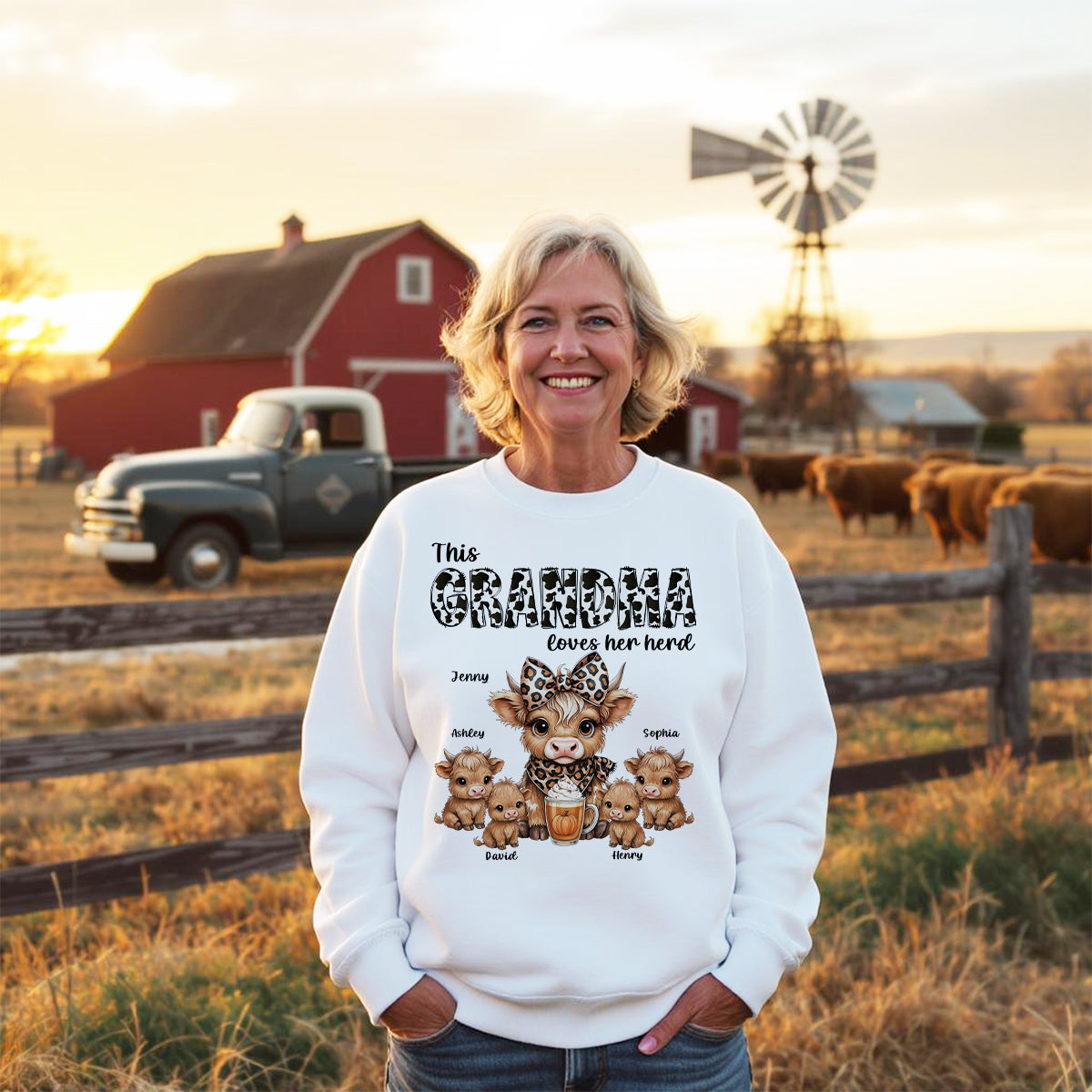This Mama Grandma Loves Her Herds – Cozy Fall Vibe - Personalized Shirt