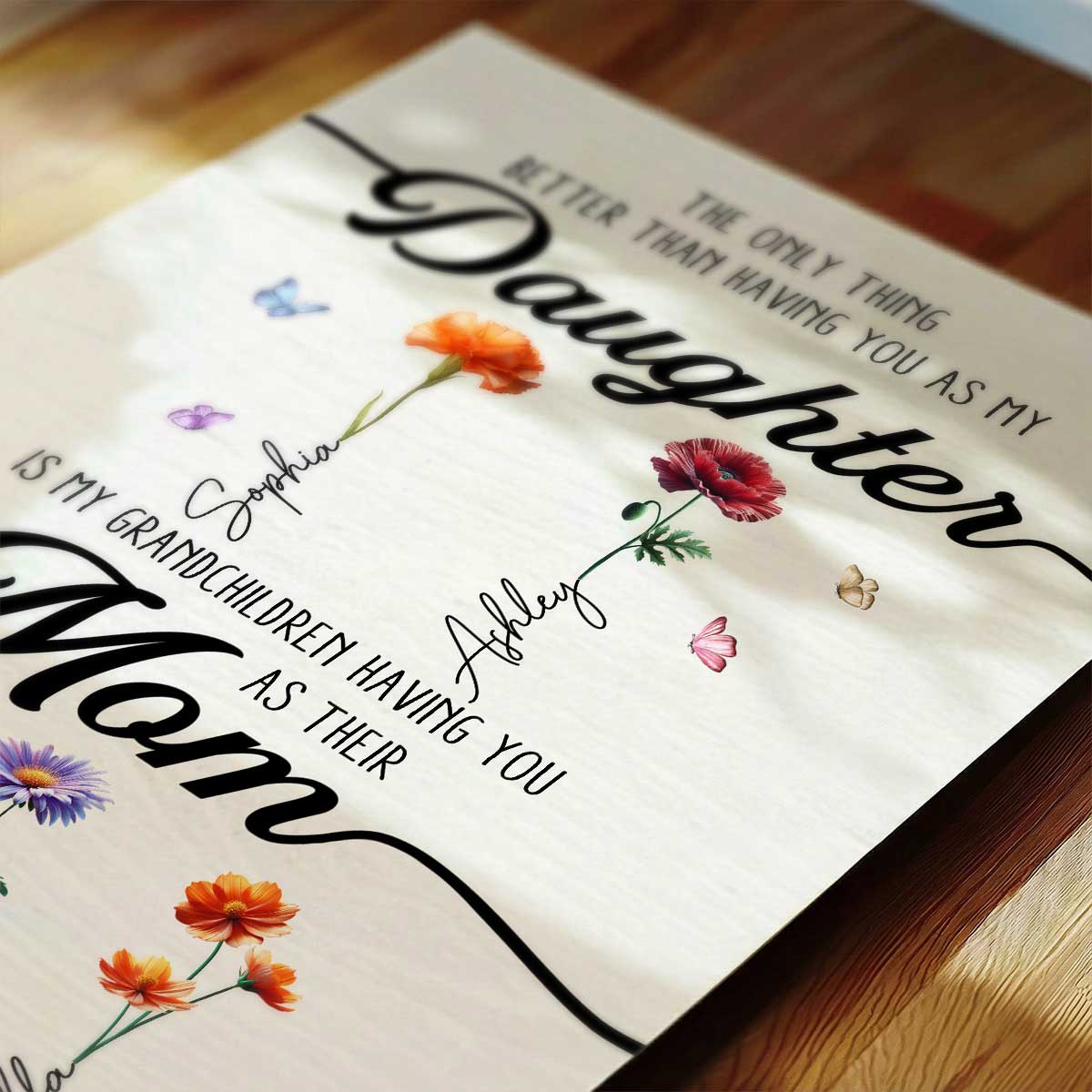 The Only Thing Better Than Having You As My Daughter Birth Month Flowers - Personalized Poster - Mother's Day Gift For Daughter
