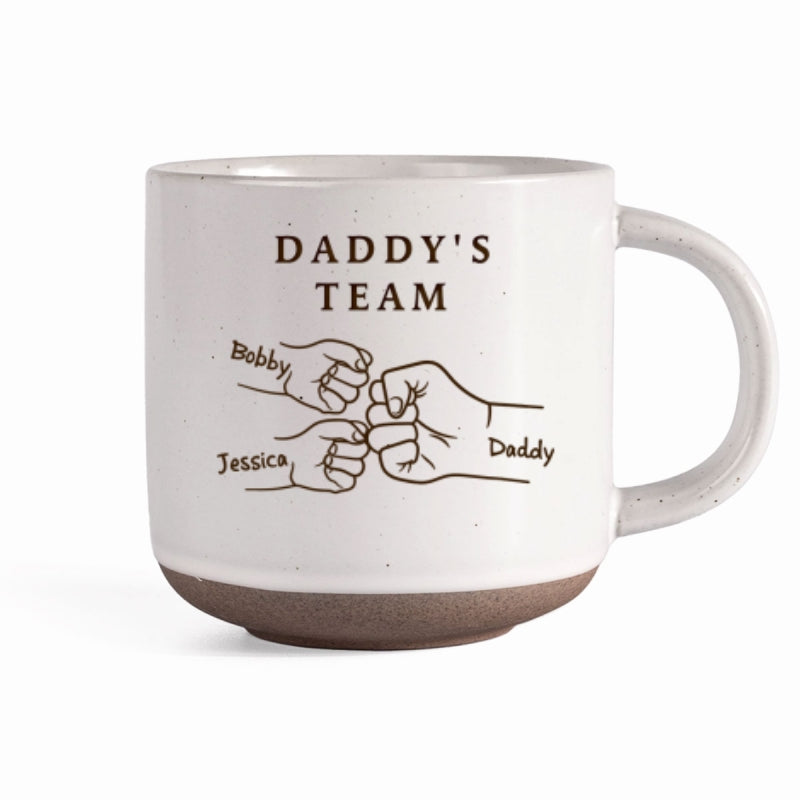 Best Dad Ever Fist Bump Personalized Potter Mug, Father's Day Gift for Dad