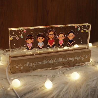My Grandkids Light Up My Life Personalized Acrylic LED Night Light