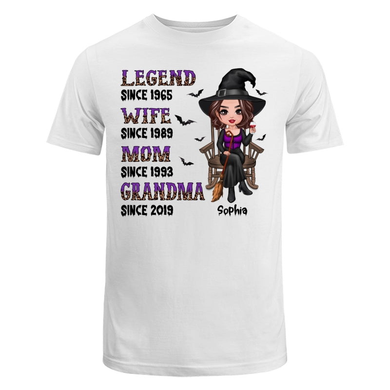 Halloween Grandma Mom Sitting Legend Personalized Shirt