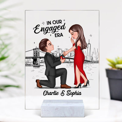 In Our Engaged Era Engagement Gift Personalized Acrylic Plaque