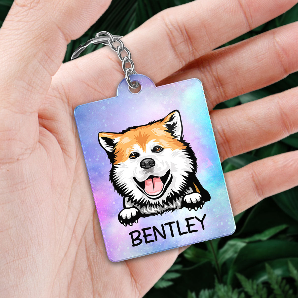Happy Mother‘s Day Dog Mom Galaxy Personalized Acrylic Keychain