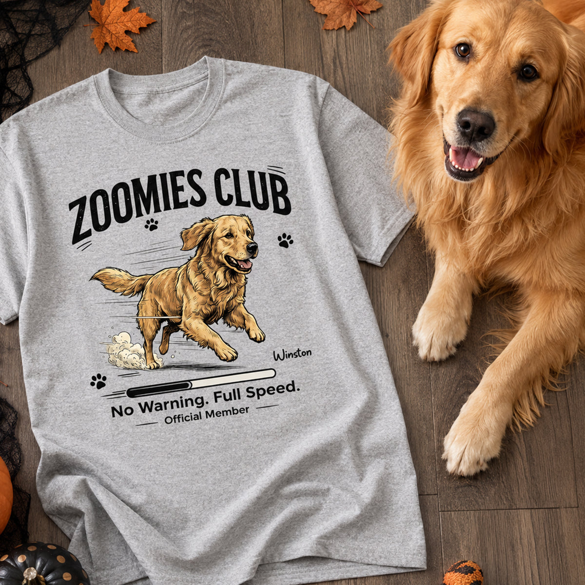 Zoomies Club Official Member Custom Pet Photo - Personalized Shirt - Funny Gift For Dog Cat Lover