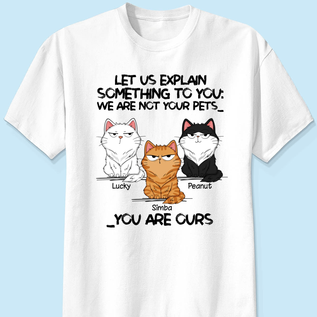 I‘m Not Your Pet Funny Expression Cat Personalized Shirt