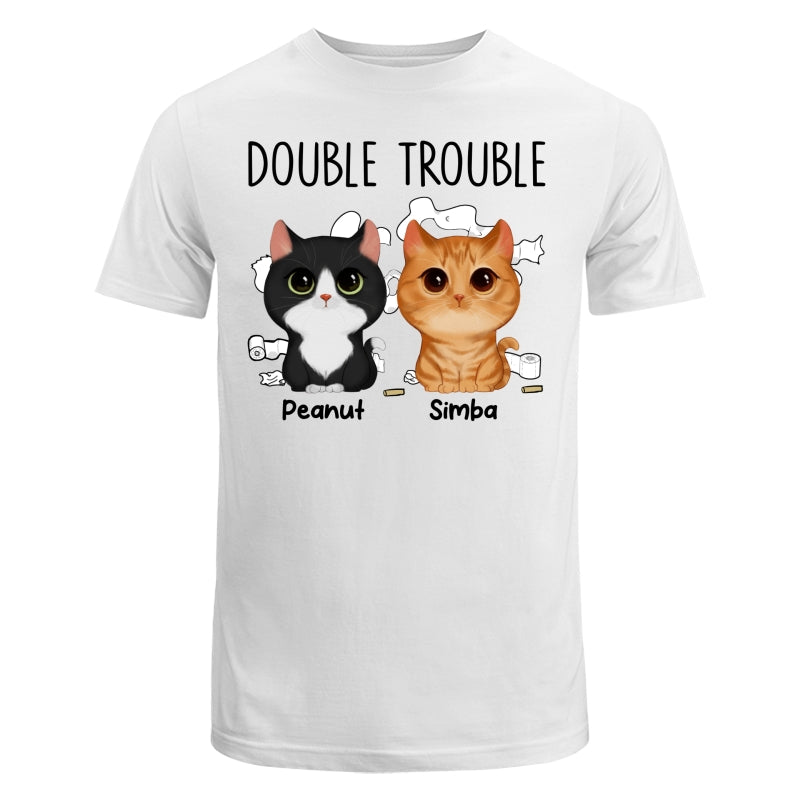 Watercolor Cute Cats Double Trouble Toilet Paper Personalized Shirt