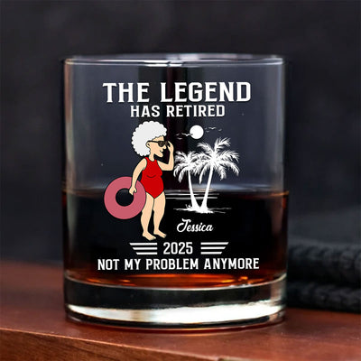 Every Sip Tastes Not My Problem Personalized Wine Glass, Funny Retirement Gift