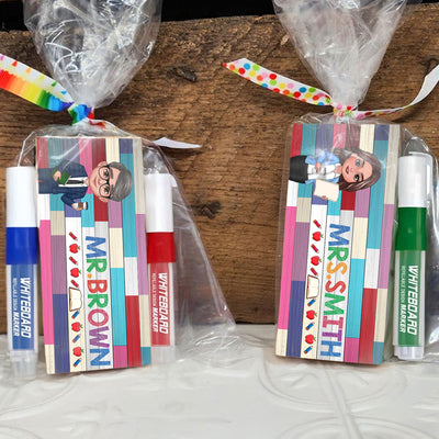 Teacher Colorful Wood Palletes Personalized Chalkboard/Whiteboard Eraser with Marker, Teacher Appreciation Gift, Back To School Gift