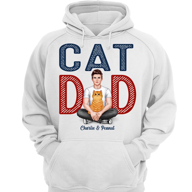 Cat Dad Real Man Fluffy Cat Personalized Shirt