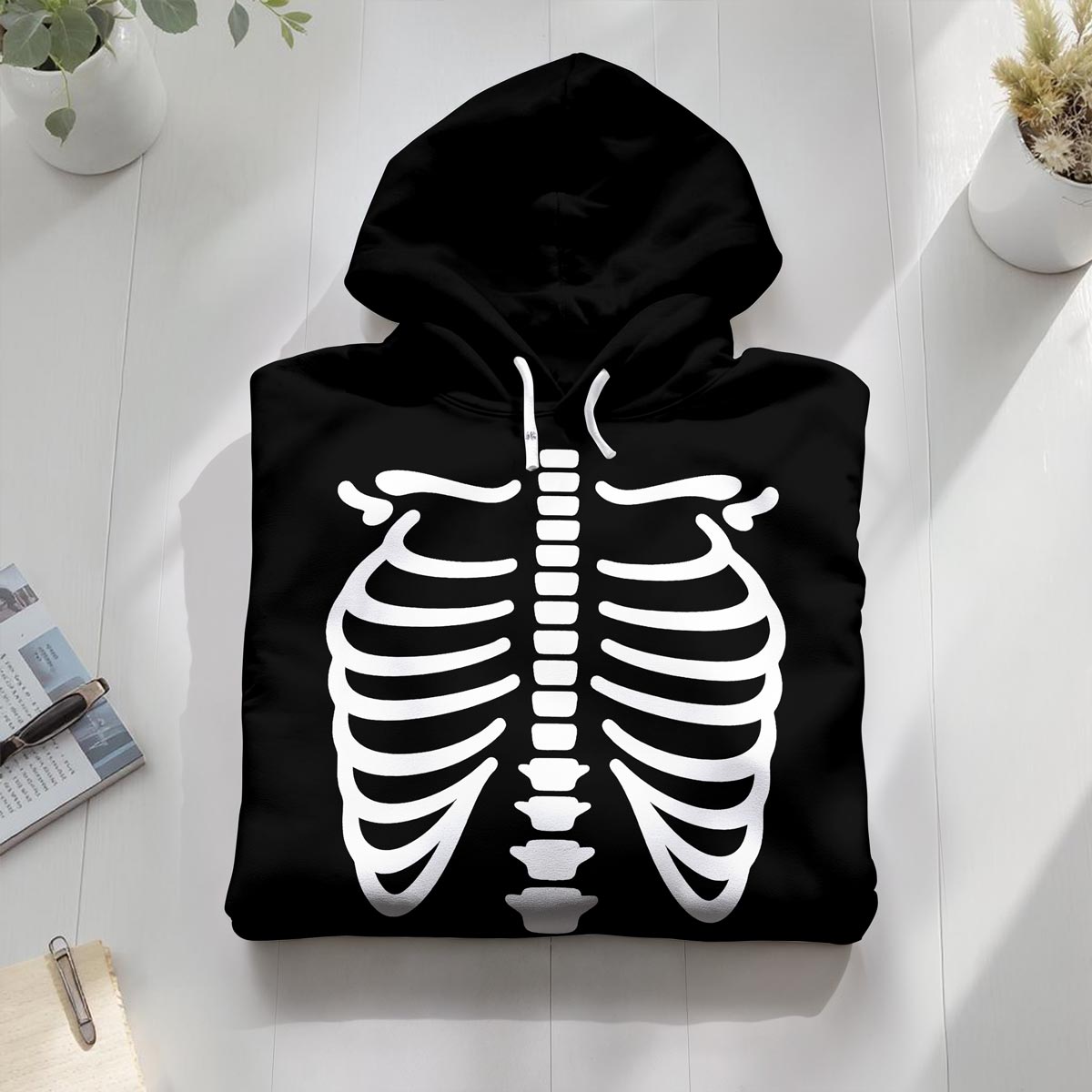 Halloween Skeleton Bones Personalized Hoodie, Perfect Halloween Costume