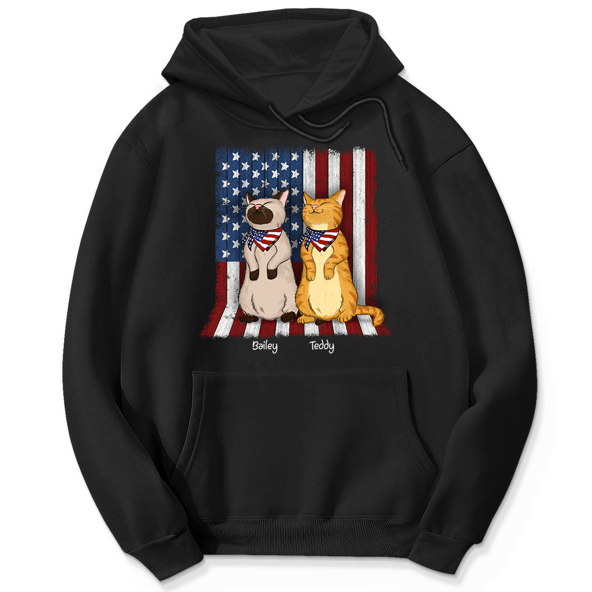 Nation Flag Standing Cat 4th Of July Independence Day Personalized Shirt
