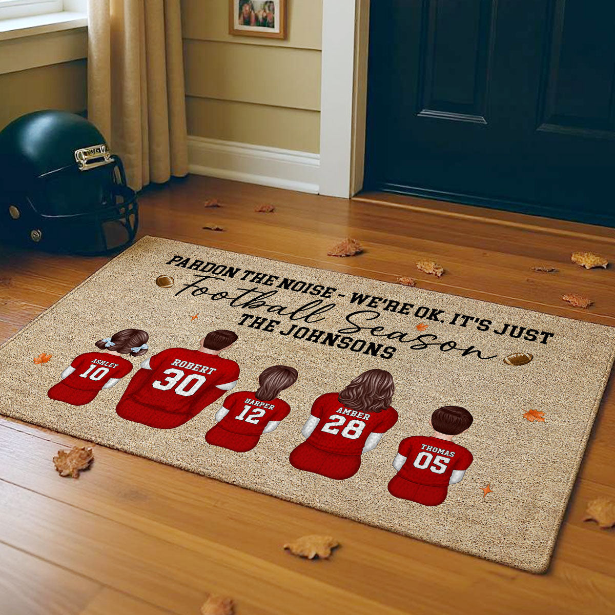 Pardon The Noise It's Just Football Season Family Decor - Personalized Doormat