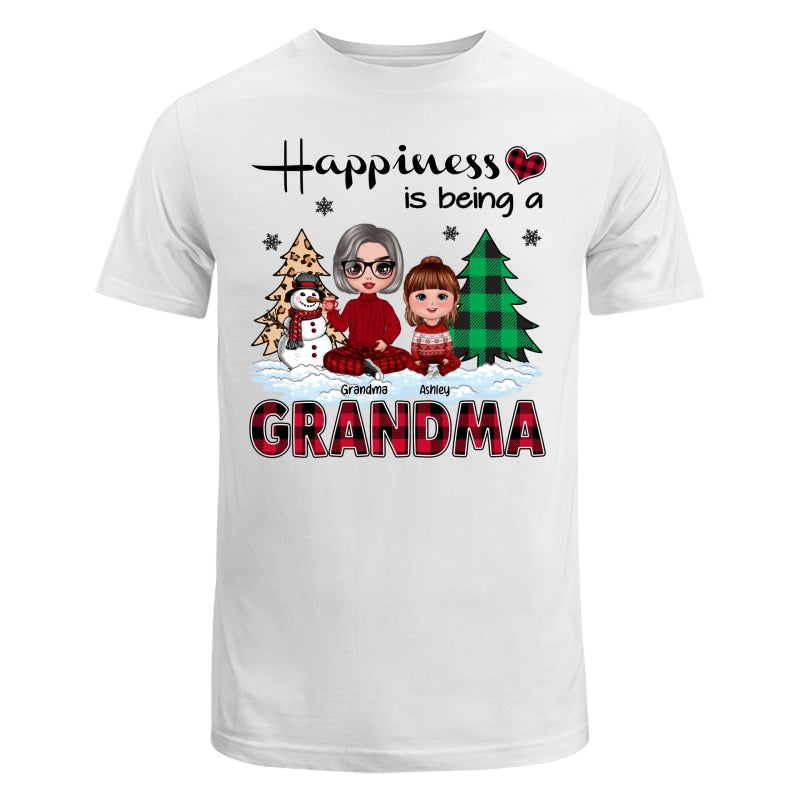 Christmas Happiness Is Being Grandma Personalized Shirt