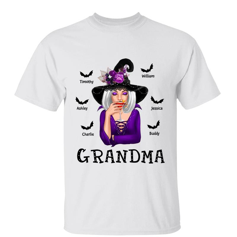 Halloween Witch Mom Grandma Personalized Shirt