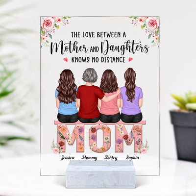 Mother Daughter Best Friends, Birth Month Flower Personalized Acrylic Plaque, Gift For Mom