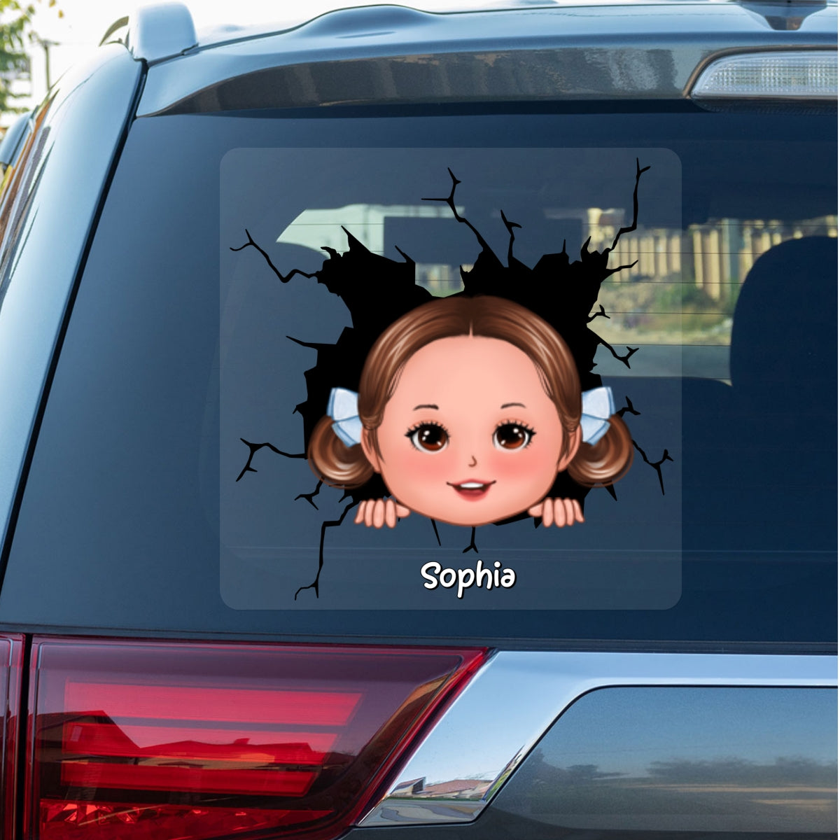 Cute Kids Decor On Car Fridge Window Personalized Decal
