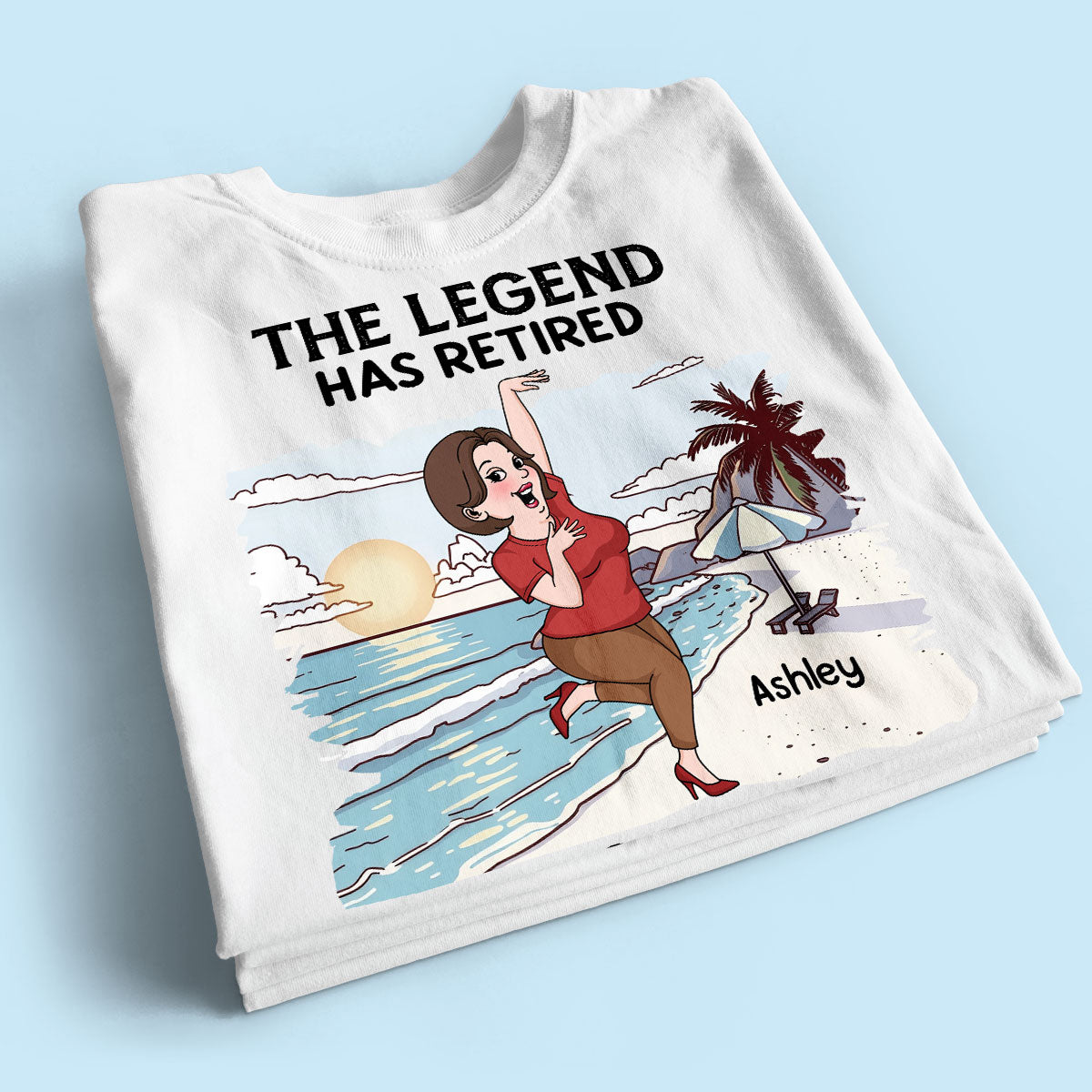 The Legend Has Retired Not My Problem Anymore Personalized Shirt, Funny Retirement Gift For Colleagues, Mom, Dad