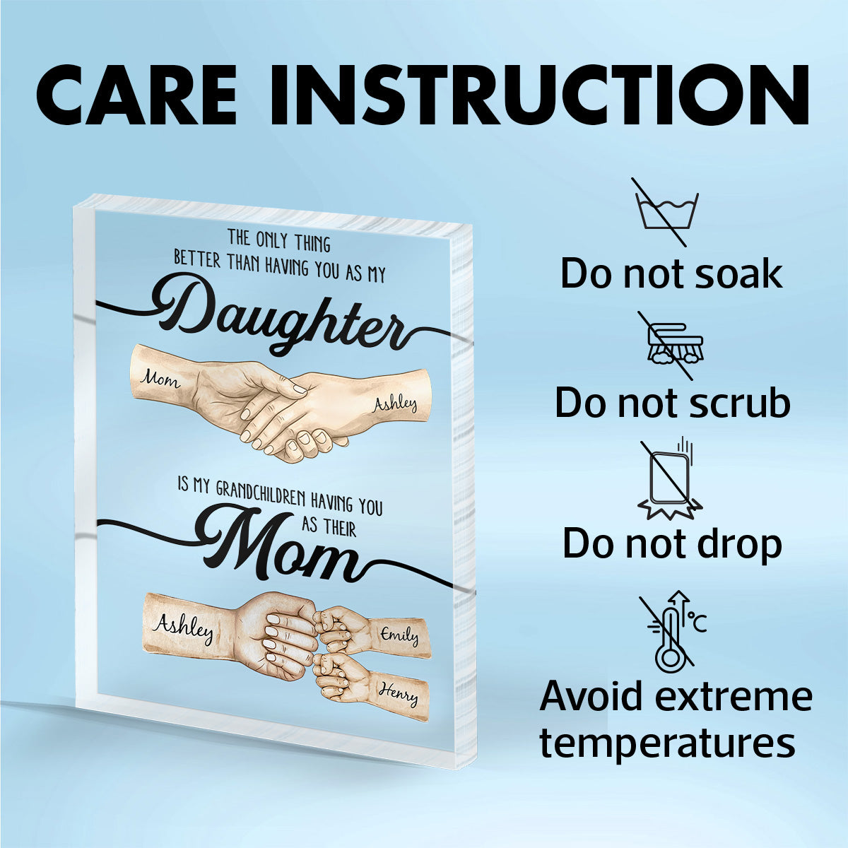 The Only Thing Better Than Having You As My Daughter - Personalized Acrylic Block Plaque - Mother's Day Gift For Daughter