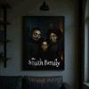 Custom Gothic Family Portrait from Photo Personalized Poster, Halloween Decor