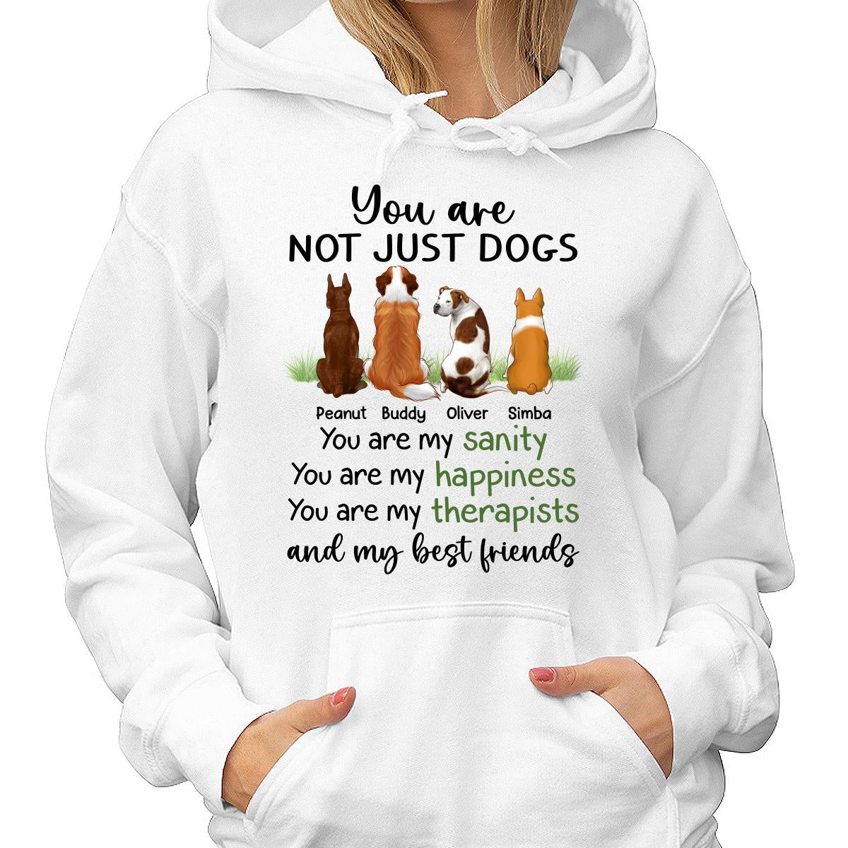 Back View Dogs Sanity Best Friends Personalized Shirt