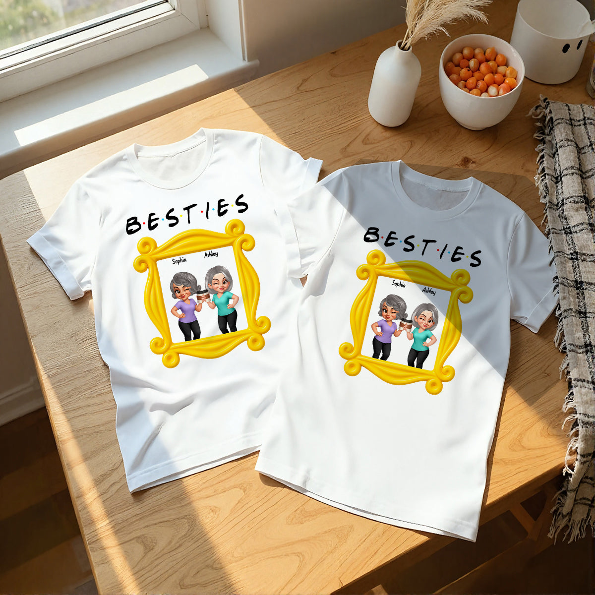 Best Friends Personalized Funny Matching Shirts, Sweatshirts, Fall Gift for Best Friends