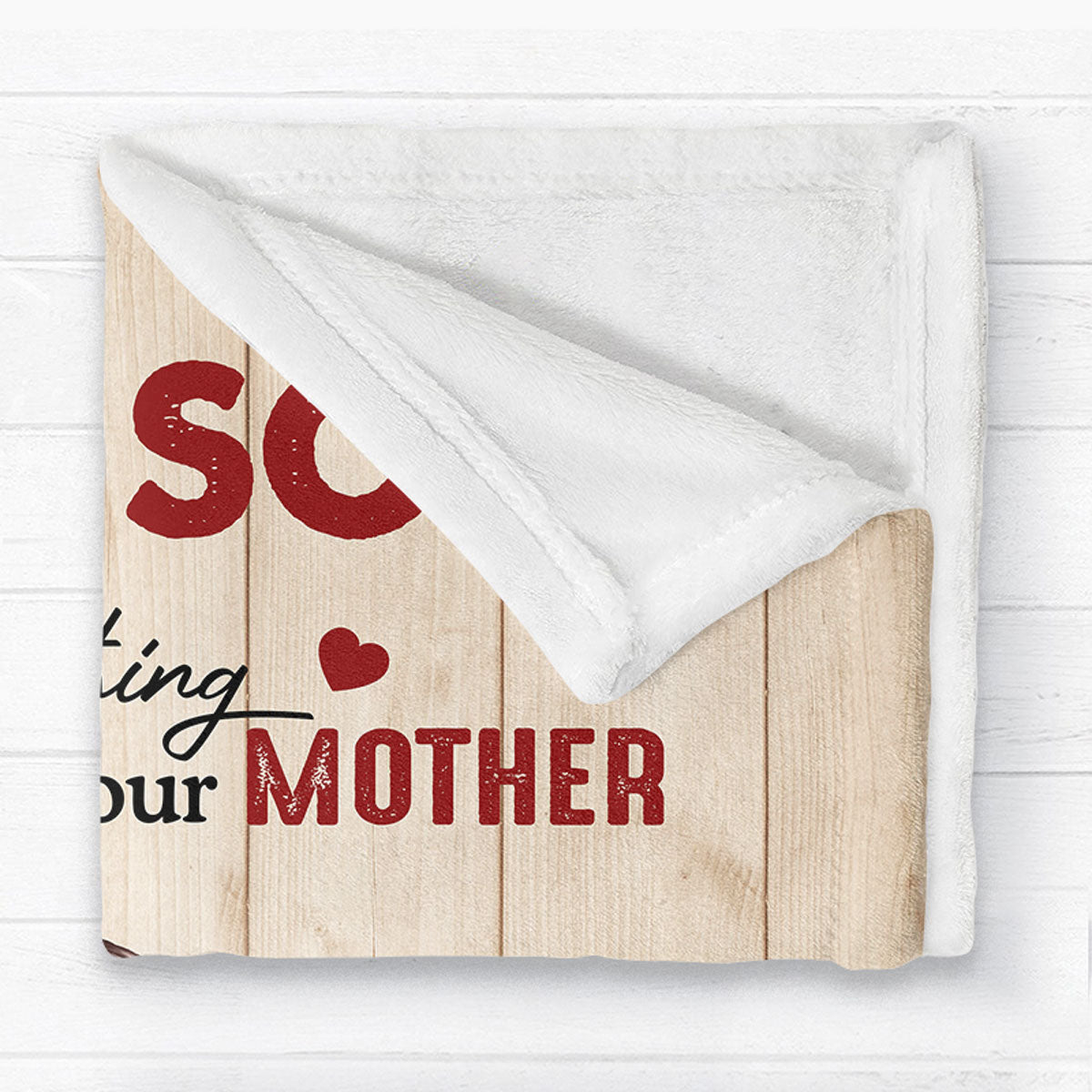 To My Son From Mom Happy Father‘s Day Back View Personalized Fleece Blanket