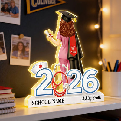 Graduation Gift Nurse Senior - Personalized Light Box - Graduation Gift For Seniors, Daughter, Son, Grandkids