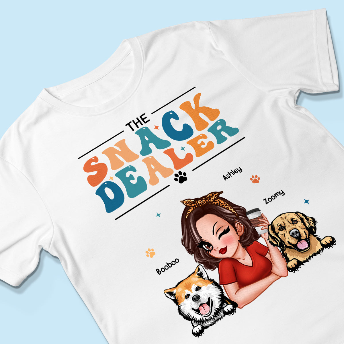 The Snack Dealer Retro Style Dogs Personalized Shirt