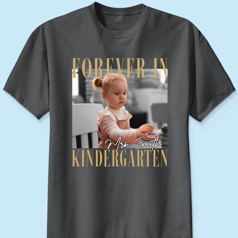 Forever In My School Era – Personalized Photo Shirt – Custom Name & Grade Back To School Shirt