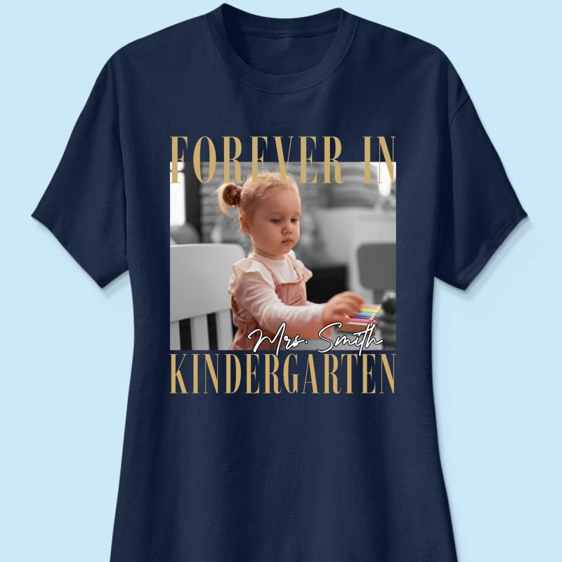 Forever In My School Era – Personalized Photo Shirt – Custom Name & Grade Back To School Shirt