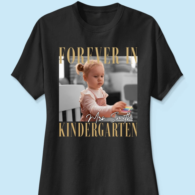 Forever In My School Era – Personalized Photo Shirt – Custom Name & Grade Back To School Shirt