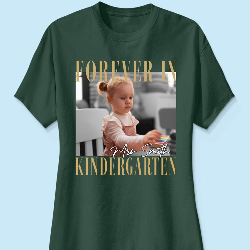 Forever In My School Era – Personalized Photo Shirt – Custom Name & Grade Back To School Shirt