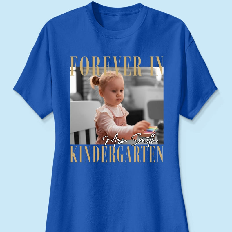 Forever In My School Era – Personalized Photo Shirt – Custom Name & Grade Back To School Shirt