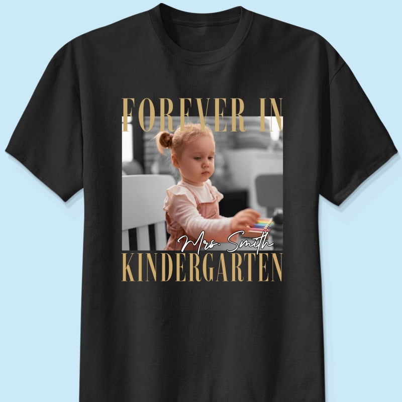 Forever In My School Era – Personalized Photo Shirt – Custom Name & Grade Back To School Shirt