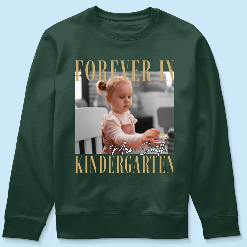 Forever In My School Era – Personalized Photo Shirt – Custom Name & Grade Back To School Shirt