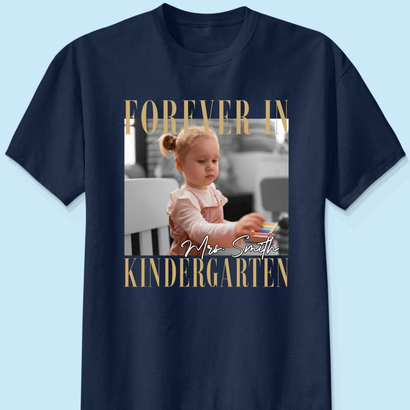 Forever In My School Era – Personalized Photo Shirt – Custom Name & Grade Back To School Shirt