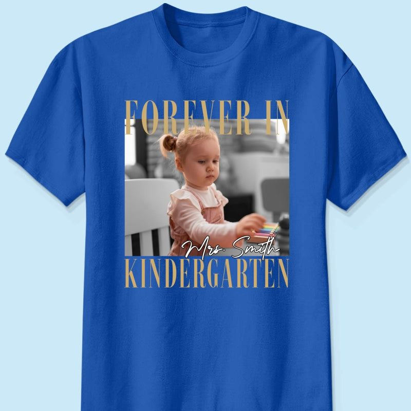 Forever In My School Era – Personalized Photo Shirt – Custom Name & Grade Back To School Shirt