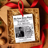 The Love Story Time Where it all began Custom Map Personalized Acrylic Ornament - Anniversary, Christmas Gift for Husband, Wife