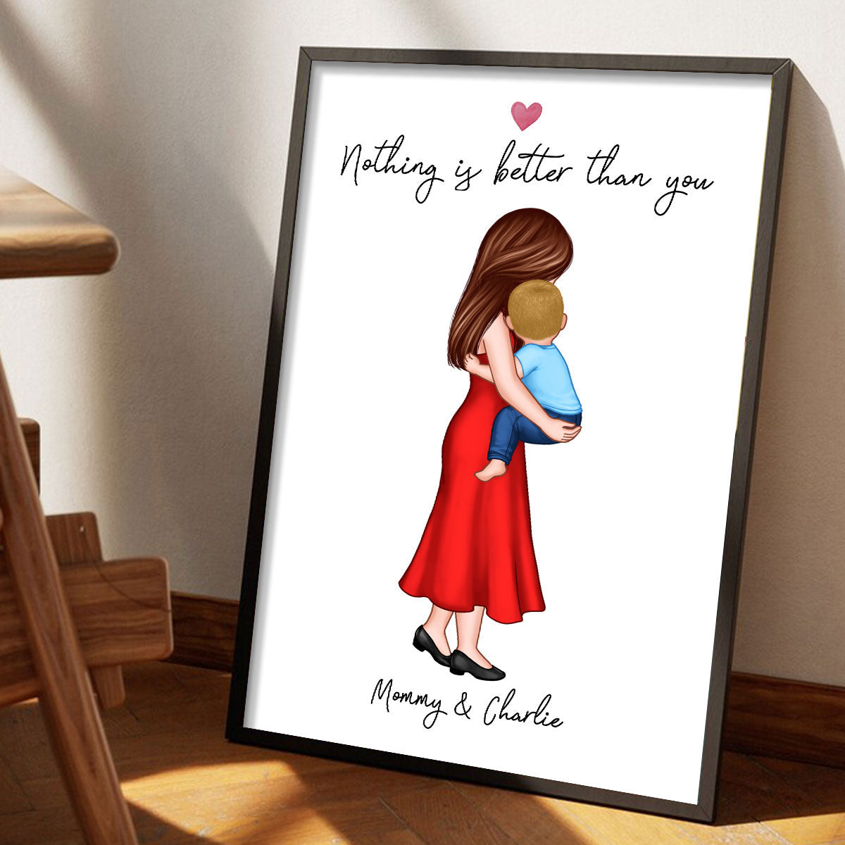 You Are My Everything Mom Holding Kid Personalized Poster, First Gift