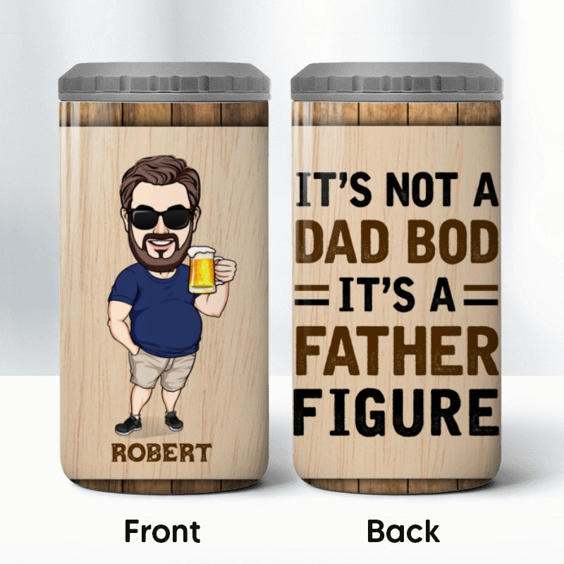 It‘s Not Dad Bod Caricature Funny Gift For Dad Personalized 4 In 1 Can Cooler