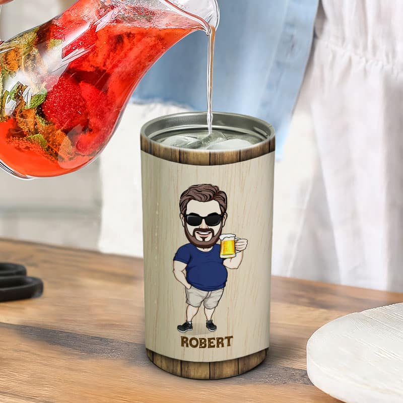 It‘s Not Dad Bod Caricature Funny Gift For Dad Personalized 4 In 1 Can Cooler