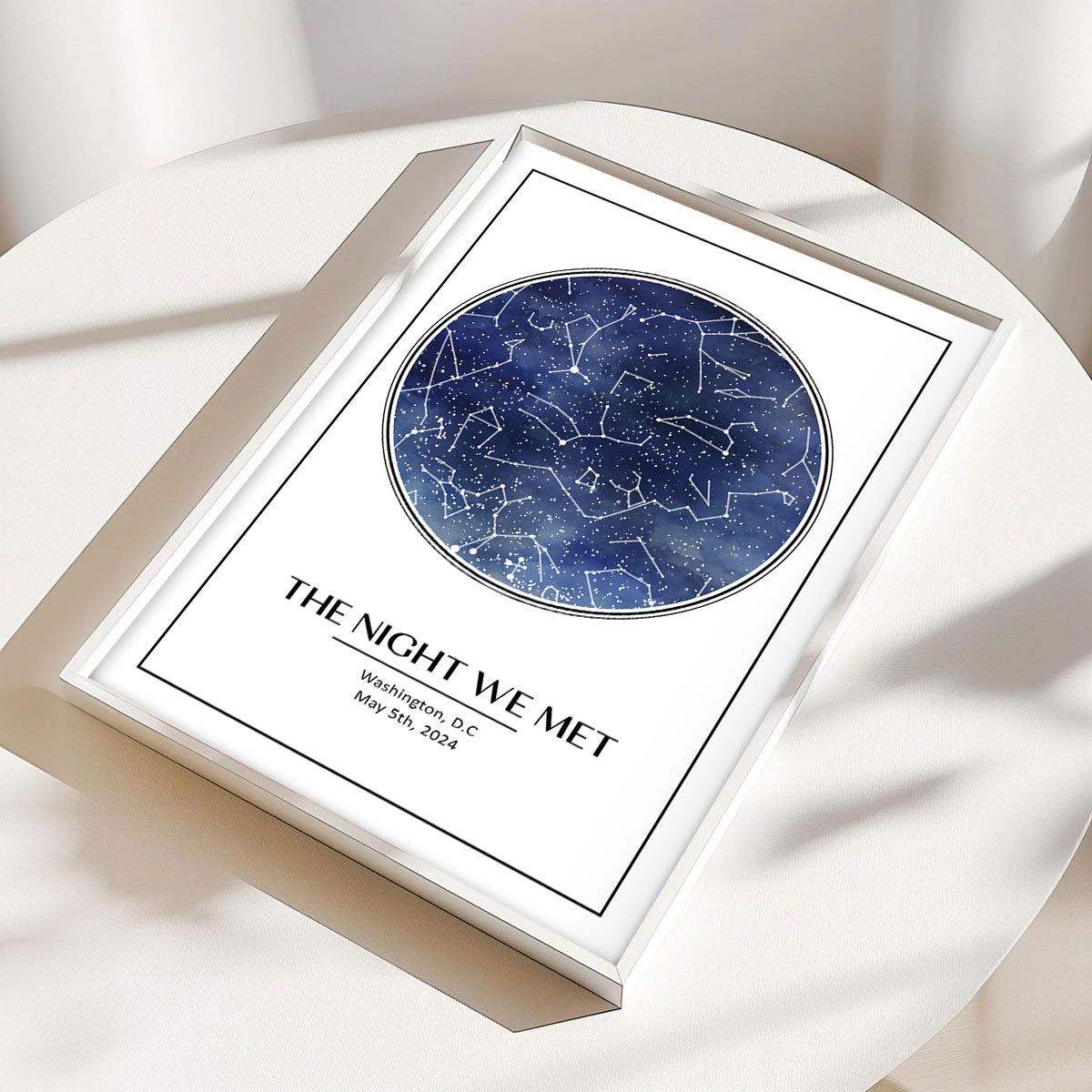 Custom Star Map Night Sky Poster to Capture the Precious Moment, The Night We Met Couple Anniversary Gift, Wedding Gift, Constellation Print, Real Astronomical Data