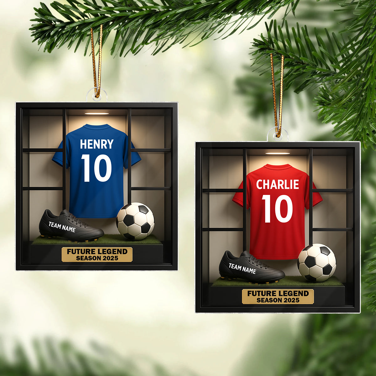 Soccer Legacy Wall - Personalized Acrylic Ornament - Christmas Gift for Sons, Grandsons, Boyfriends